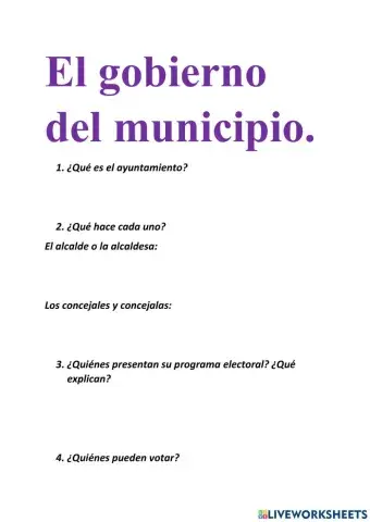 El gobierno del municipio