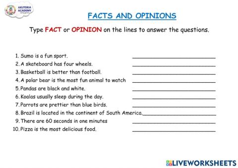 Fact and Opinion