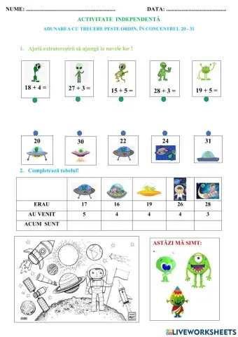 Adunarea cu trecere peste ordin în concentrul 20 - 31