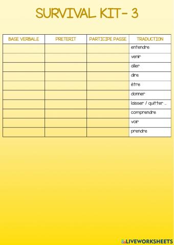 Irregular vebs - survival kit 3