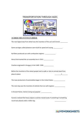 Transportation through the ages