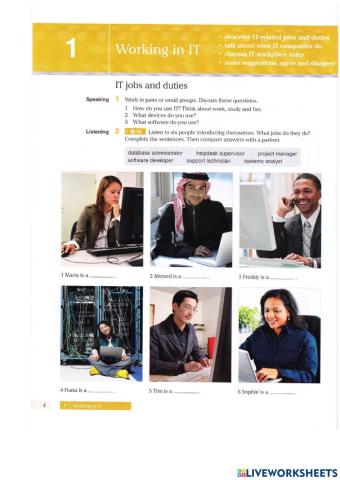 English for IT Pearson Unit 1 pages 4 - 11