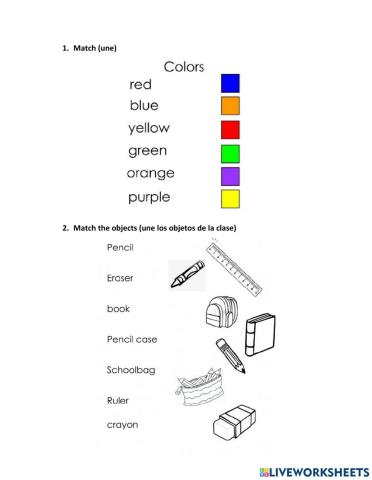 Colors and objects