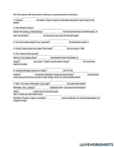Present perfect vs present continuous