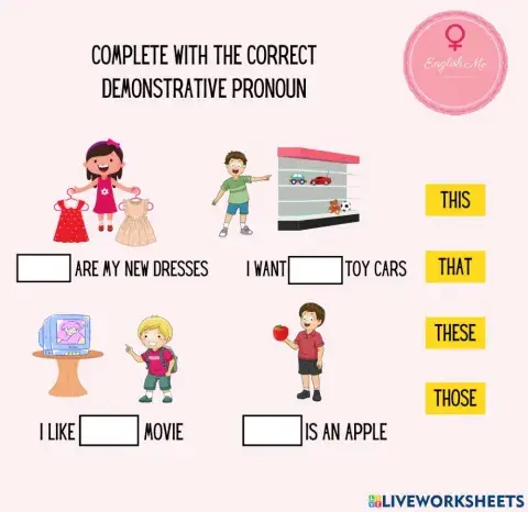Demonstrative Pronouns and Adjectives