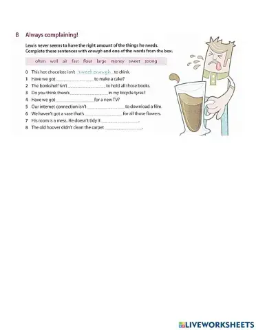 (Not) as...as, enough, too