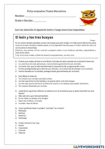 Los textos narrativos