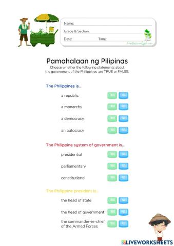 Pamahalaan ng Pilipinas - HunterWoodsPH.com Worksheet