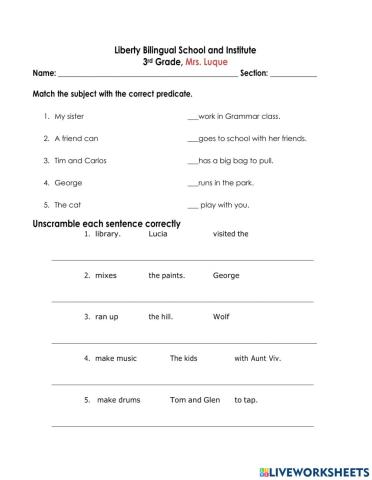 Subject and Predicate