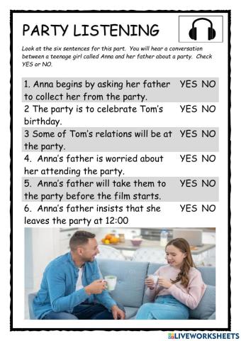 Party Listening PET level