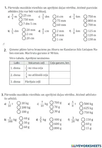 Daļas aprēķināšana