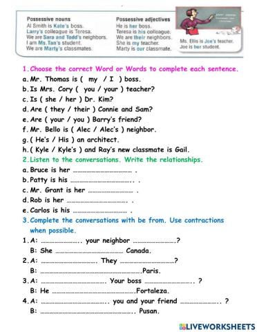 Ec-unit 2-possessive nouns and adjectives