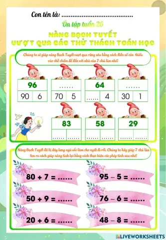 Phiếu ôn toán tuần 26