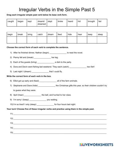 Irregular Verbs in the Simple Past 05