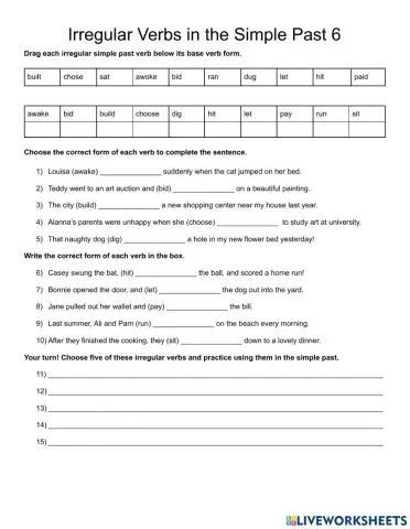 Irregular Verbs in the Simple Past 06