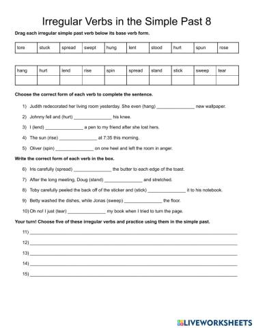 Irregular Verbs in the Simple Past 08