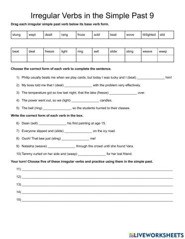 Irregular Verbs in the Simple Past 09