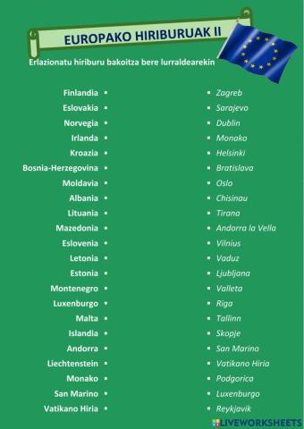 Europako hiriburuak II
