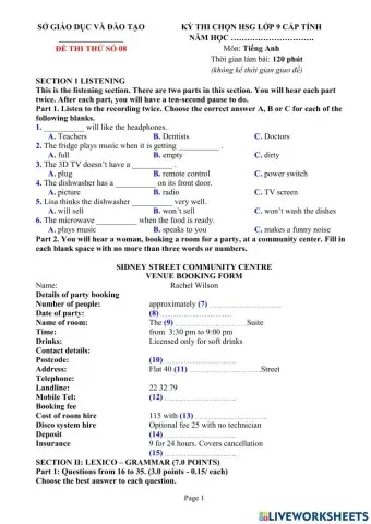 EL9 đề thi học sinh giỏi số 8