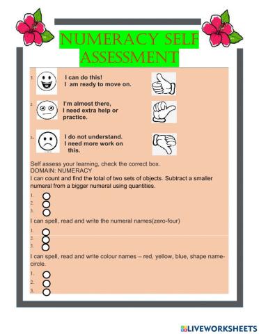 Numeracy self-assessment