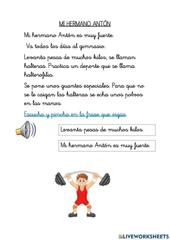 Lectura sobre halterofilia