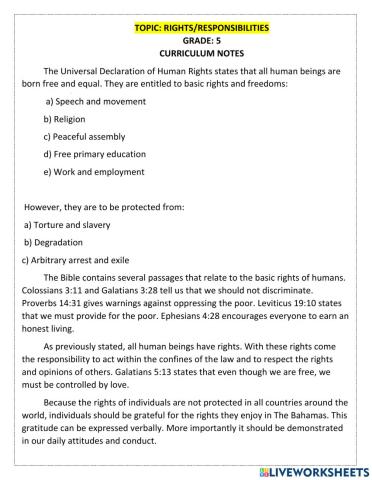 Rights-Responsibilities