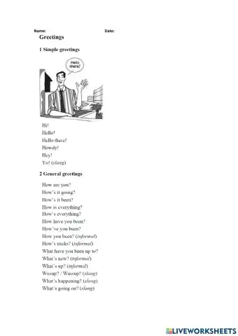 Greeting