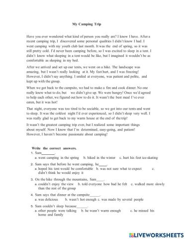 My Camping Trip