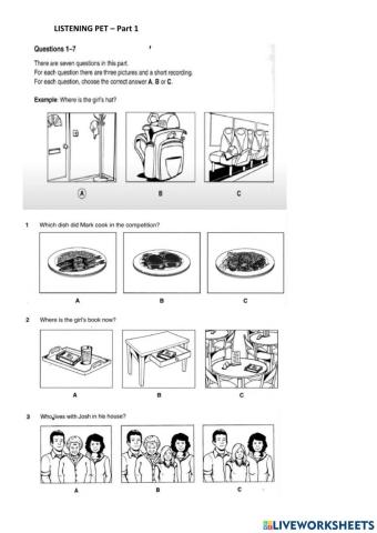 PET LISTENING - Part 1