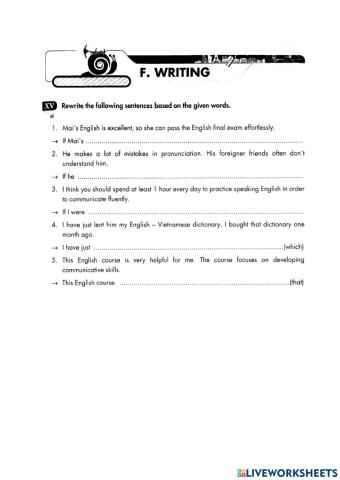 Bài tập unit 9 tiếng anh lớp 9