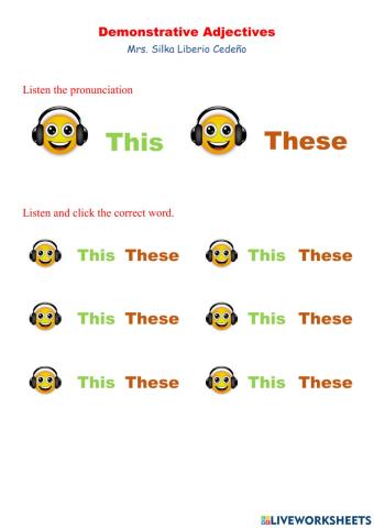 Demonstrative Adjectives