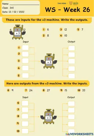 G3 - W27 - x3, 4, 8 machines