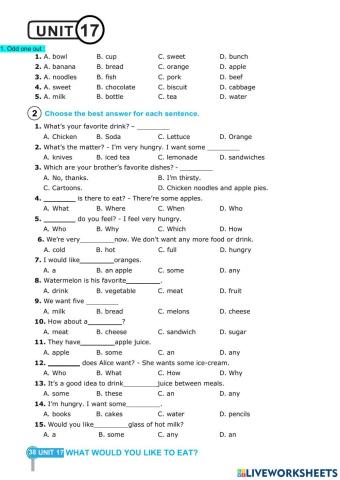 What would you lik to eat?