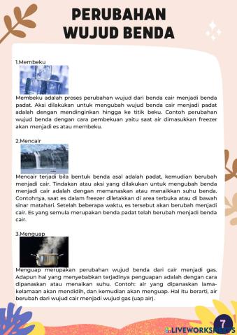 E-LKPD Sifat dan Perubahan Wujud Benda Bagian 2