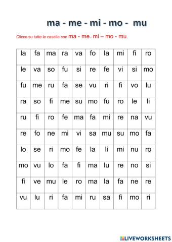 Ma me mi mo mu