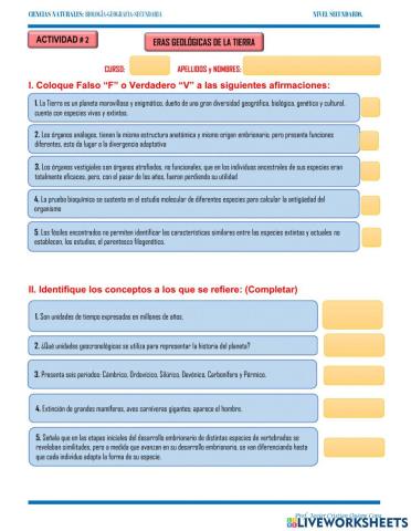 2. Eras geológicas de la tierra