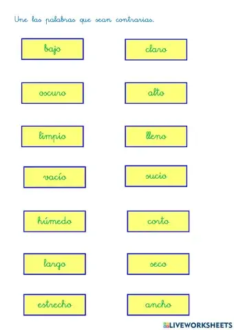 Antónimos y sinónimos