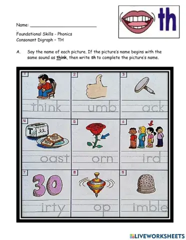 Consonant Digraph TH