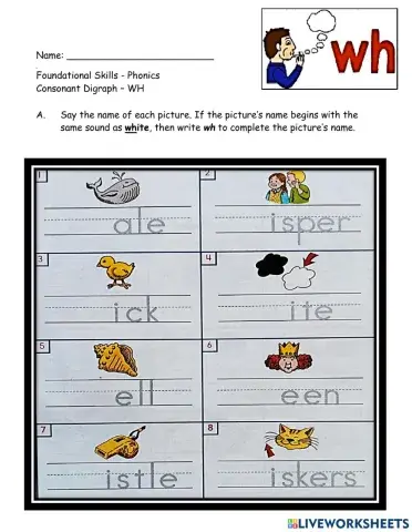 Consonant Digraph WH