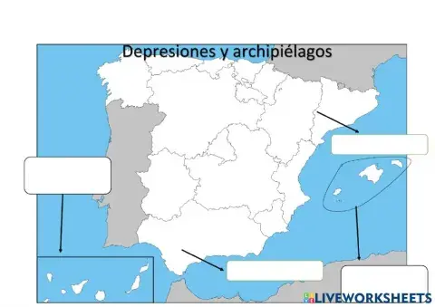 Archipiélagos y Depresiones de España