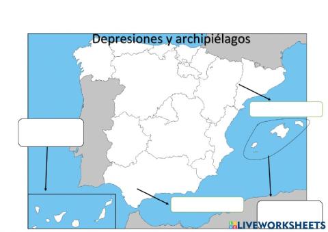 Archipiélagos y Depresiones de España
