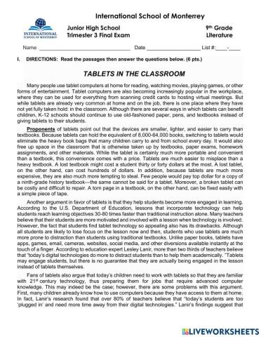 9-T3 Literature (2021-22)