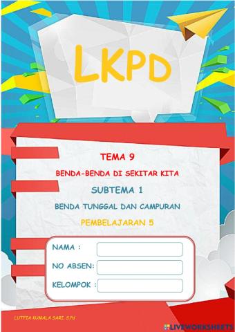 Tema 9 Subtema 1 LKPD Kelas 5