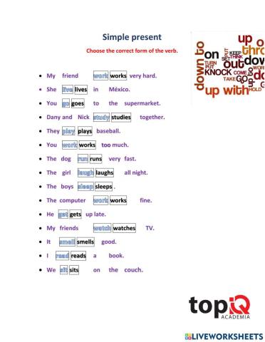Simple present conjugations