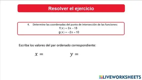Ejercicios de funciones lineales 1