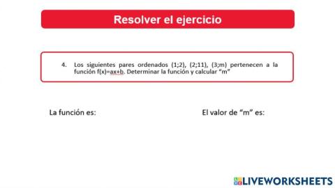 Ejercicios de funciones lineales 2