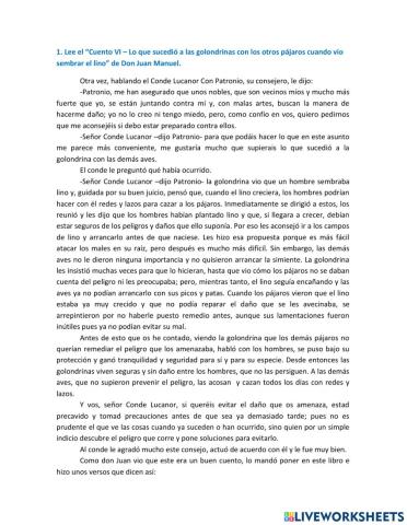 Conde Lucanor Cuento VI