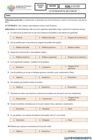 Evaluación comunicación