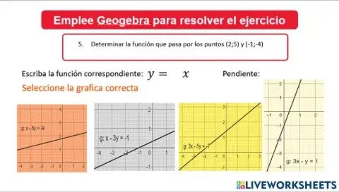 Ejercicios de funciones lineales 5