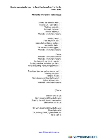 Where The Streets Have No Name (U2)